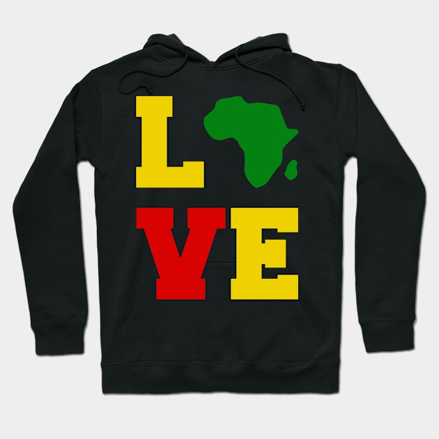 Love Africa, African Love, Ethiopia flag Hoodie by alzo